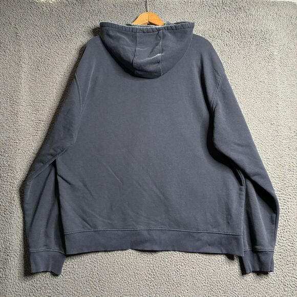 VTG Y2K Dickies Full Zip Hoodie Sweatshirt Mens XL Navy Cyber Skater Grunge - Picture 9 of 13